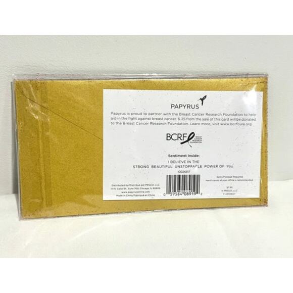 Papyrus Pink Sparkling Glitter Jeweled Amazing Card Cancer Survivor Hope Wishes - Picture 3 of 3